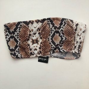 nasty gal snake skin bando